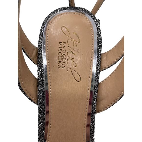 Jewel Badgley Mischka Women's Arianna Platform Stiletto Sandals - Gray - 9.5M - Picture 5 of 8